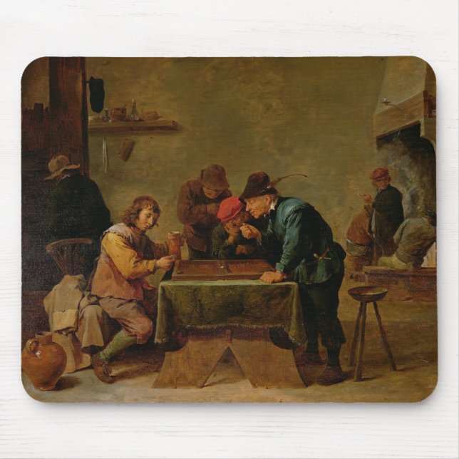 Backgammon-Spieler, c.1640-45 Mousepad (Vorne)