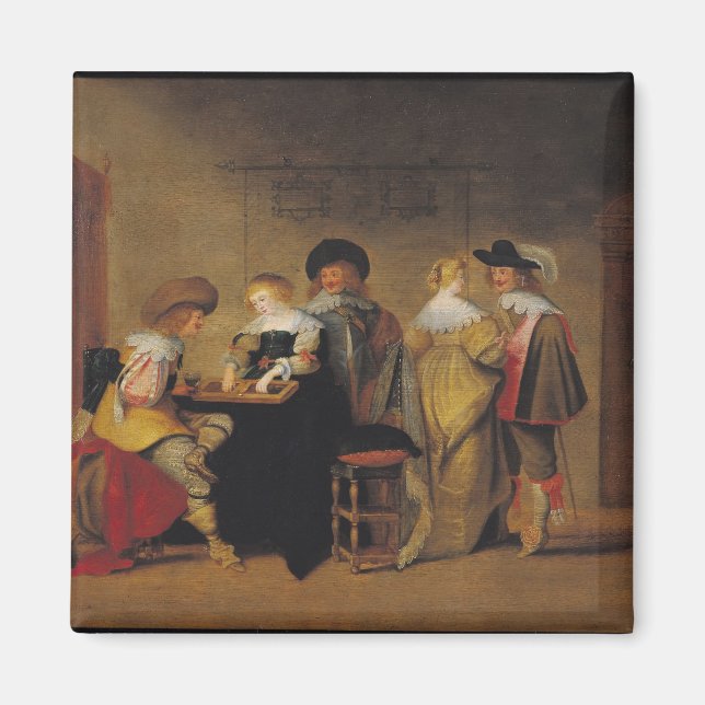 Backgammon-Spieler Magnet (Vorne)