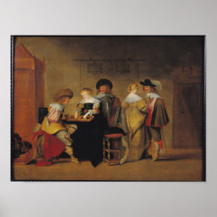 Backgammon-Spieler Poster