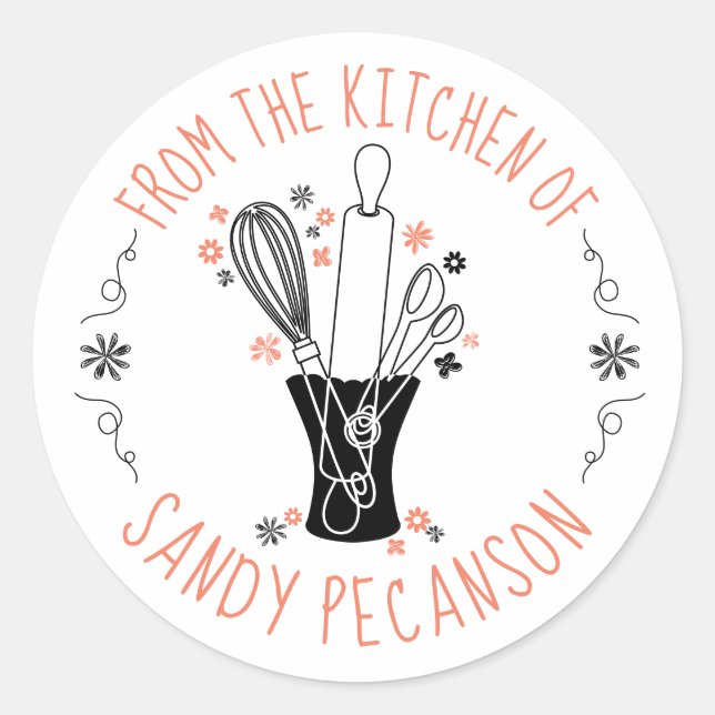 Backgeschirr aus der Küche Runder Aufkleber (Vorderseite)