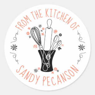 Backgeschirr aus der Küche Runder Aufkleber