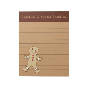 Backgingerbrot Notepad Notizblock