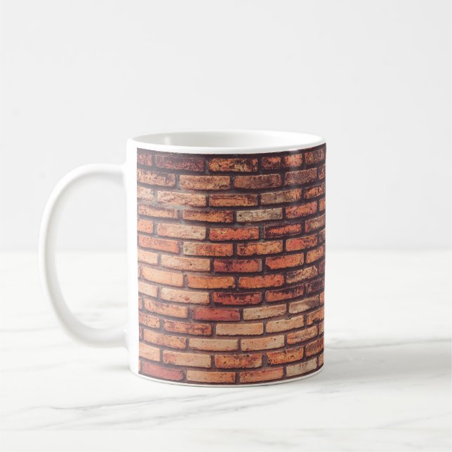 Background, alte Ziegelwand Kaffeetasse (Links)