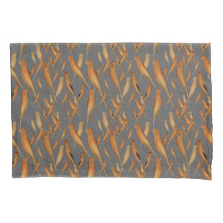 Background British Yorkshire Canary Gray Brocade Kissenbezug