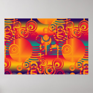 Background Composing - Modern Colorful Circle Poster