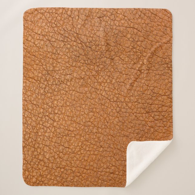 Background leather brown close up sherpadecke (Vorderseite)
