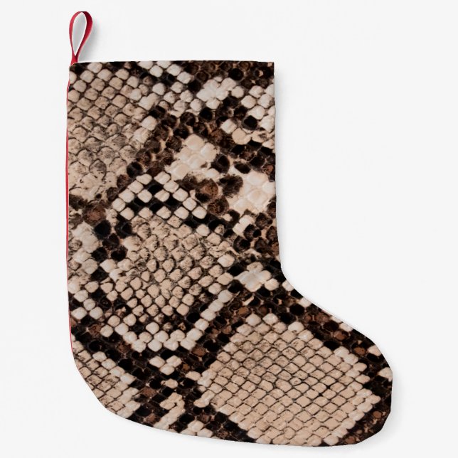 background of snake skin texture kleiner weihnachtsstrumpf (Vorderseite)