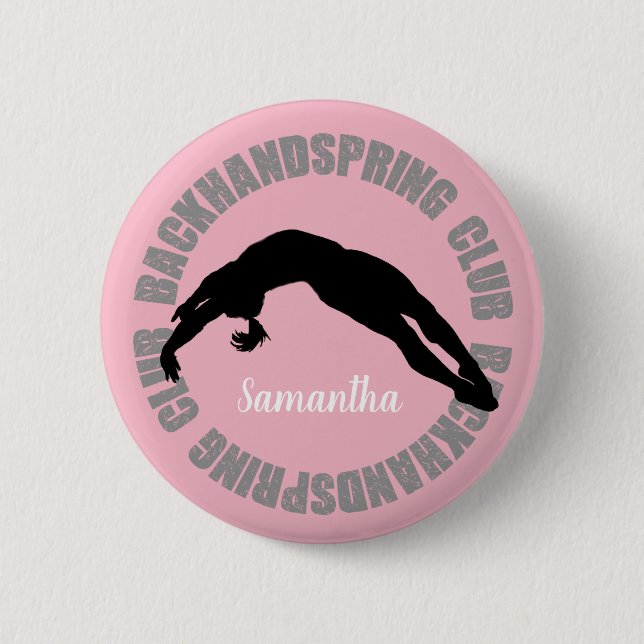 Backhandspring Vereingymnastik-Cheerleaderknopf Button (Vorderseite)