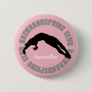 Backhandspring Vereingymnastik-Cheerleaderknopf Button