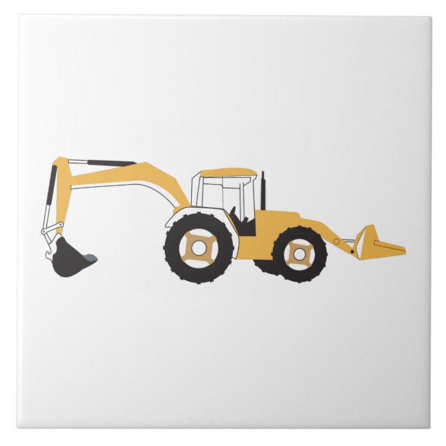 Backhoe-Bauwagen Fliese (Vorderseite)