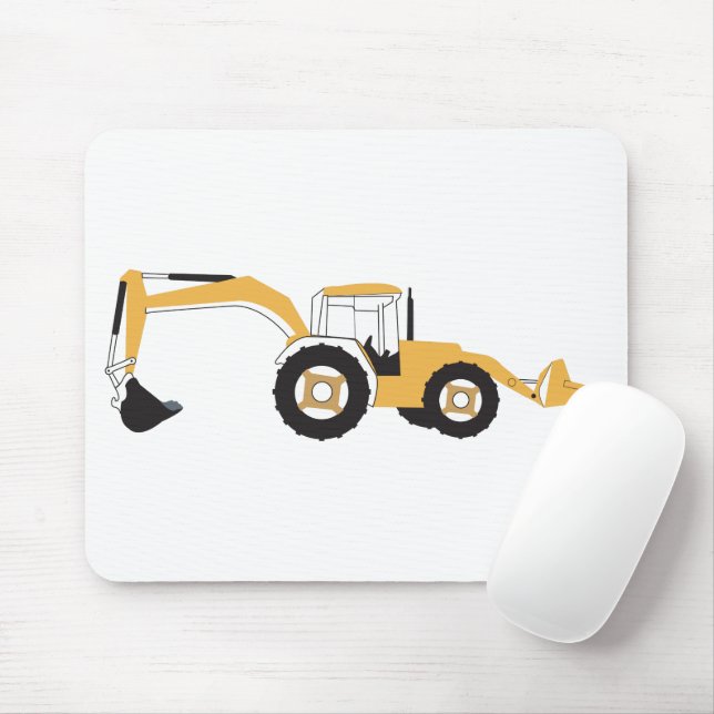 Backhoe-Bauwagen Mousepad (Mit Mouse)