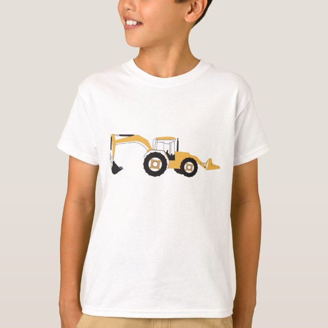 Backhoe-Bauwagen T-Shirt (Vorderseite)