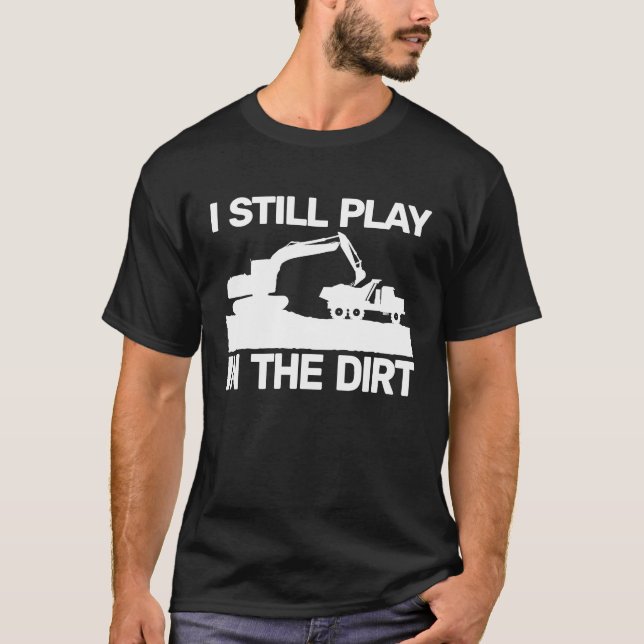 backhoe heavy work  for men construction equipment T-Shirt (Vorderseite)