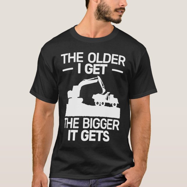 backhoe heavy work  for men heavy equipment operat T-Shirt (Vorderseite)
