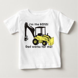 backhoe_loader, bin ich der CHEF! , Arbeitet Vater Baby T-shirt