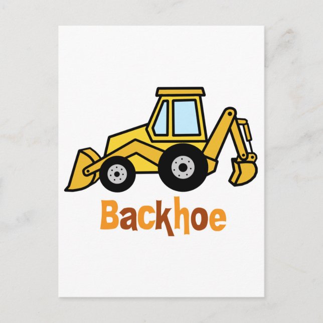 Backhoe Postkarte (Vorderseite)