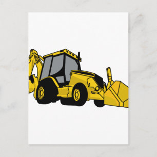 Backhoe Postkarte
