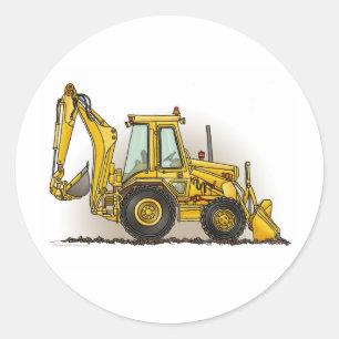 Backhoe-Sticker Runder Aufkleber