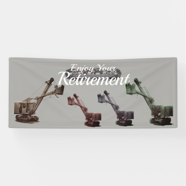Backhovel für den Ruhestand eines Betriebsingenieu Banner (Horizontal)