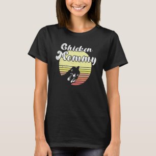 Backhuhn Retro Sunset Chicken Mommes Hühner T-Shirt