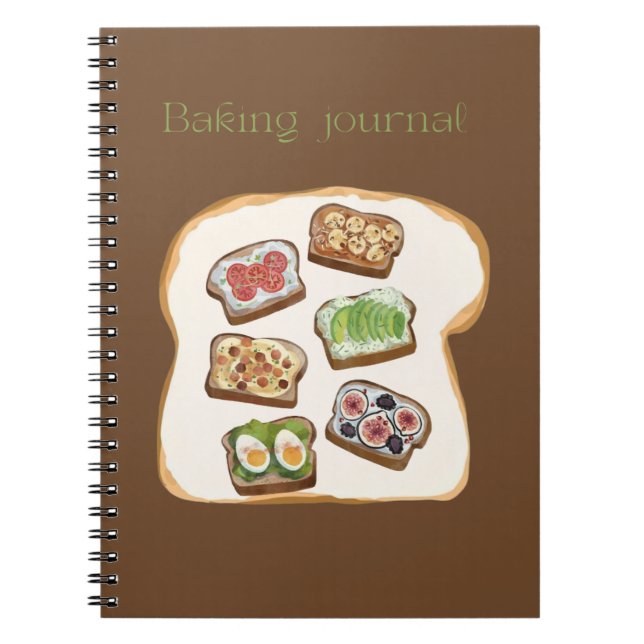 Backjournal für Rezepte und Backnotizen Notizblock (Vorderseite)
