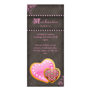 Backkarton Cookies Pink Chocolate Brown Werbekarte