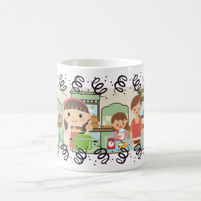 Backkochen Mama Daughter Food Kaffeetasse (Mittel)