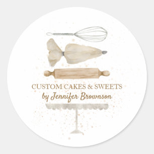 Backkochen Runder Aufkleber