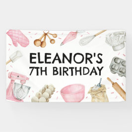 Backkuchen Dekorieren Mädchen Geburtstag Hintergru Banner