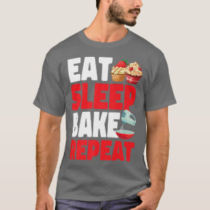 Backkuchen Kuchen essen Schlaf backen Wiederholung T-Shirt