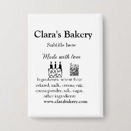 Backkuchen mit Zutaten aus Liebe q r Button