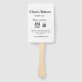 Backkuchen mit Zutaten aus Liebe q r Fächer