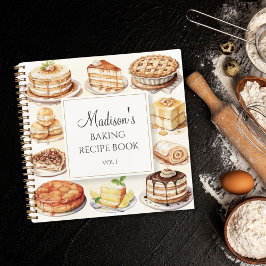 Backkuchen Wasserfarben Rezept Kochbuch Notizbuch