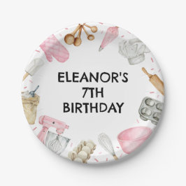 Backkuchen zum Geburtstag dekorieren Pappteller