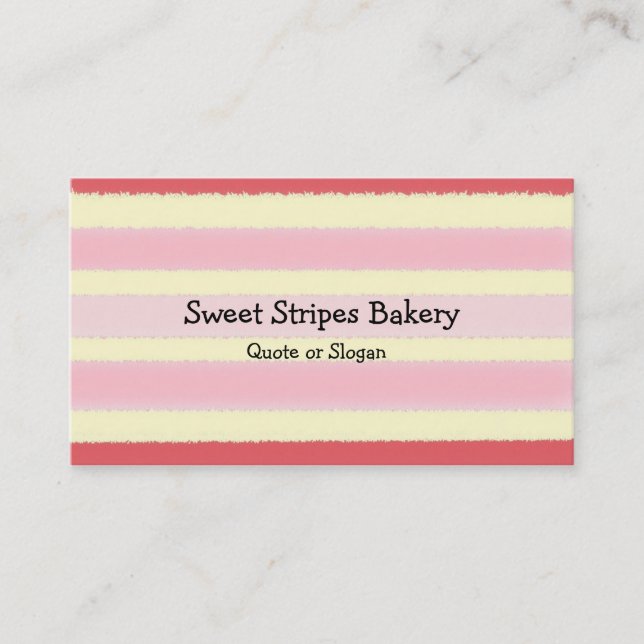 Backkuchenkarten, die an die Geschäftsbedingungen  Visitenkarte (Vorderseite)