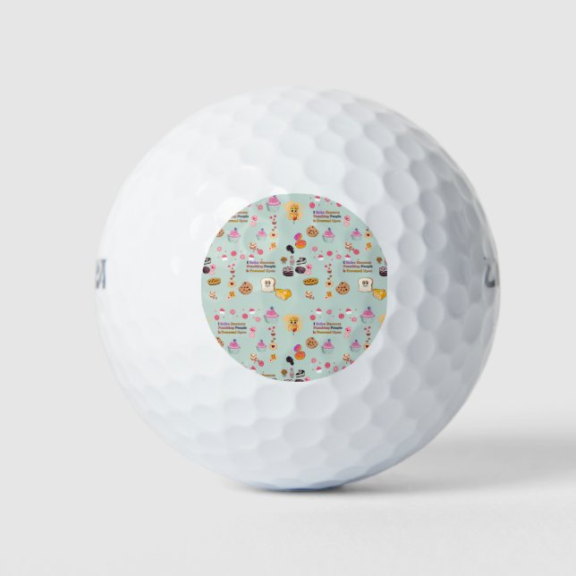 Backliebhaber Geschenk: Ich backe, weil die Leute  Golfball (Vorderseite)
