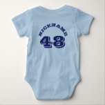 Backlight Blue & Navy Baby | Sports Jersey Strampler<br><div class="desc">Backlight Blue & Navy Baby | Sports Jersey Design - Baby Bodysuit</div>