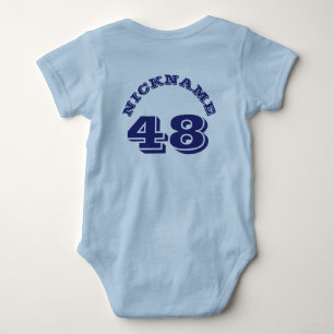 Backlight Blue & Navy Baby   Sports Jersey Strampler
