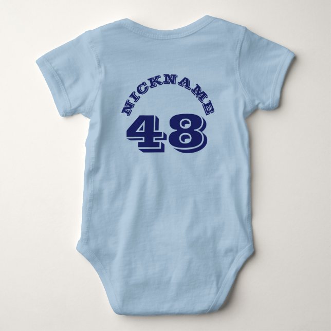 Backlight Blue & Navy Baby | Sports Jersey Strampler (Rückseite)