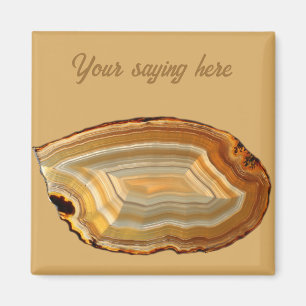 Backlit Banded Agate Slice Foto Magnet
