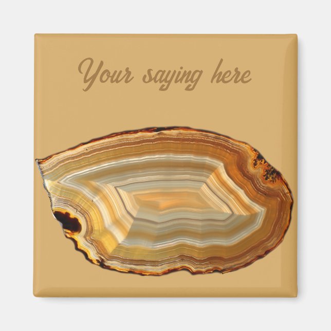 Backlit Banded Agate Slice Foto Magnet (Vorne)