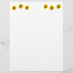 Backlit Sonnenblume (Helianthus) Briefbogen