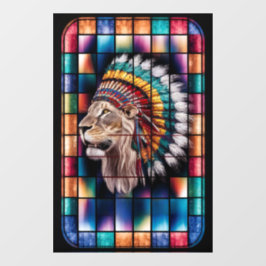 Backlit Stated Glass Window with Mosaic - Fensteraufkleber