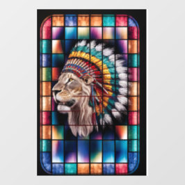 Backlit Stated Glass Window with Mosaic - Fensteraufkleber
