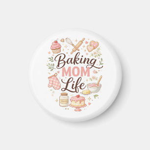 Backmom-Leben-Magnet - Süße Pastell-Küchen-Kühlsch Magnet