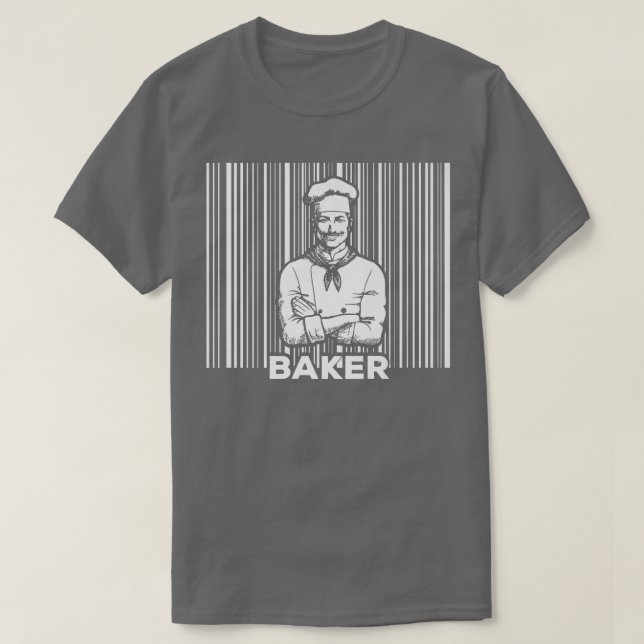 Backmuffe Cookie Kuchen Gebäck Barcode Bake T-Shirt (Design vorne)