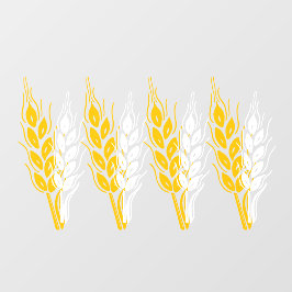 Backofen oder Café Business Weizenohren dekorativ Fensteraufkleber