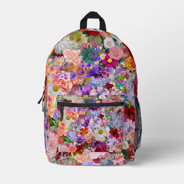 backpack flowers bedruckter rucksack (Vorderseite)