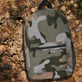 Backpack für grüne Boys Camouflage Bedruckter Rucksack