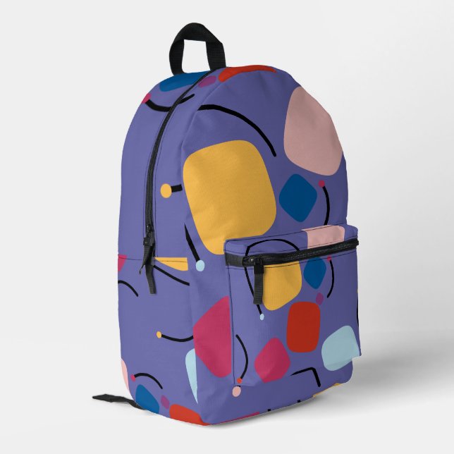 Backpack für zeitgemäßes Design Bedruckter Rucksack (Rückseitige Ecke links)
